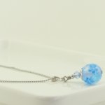 画像1: 青空に咲いた♪お花のとんぼ玉(ネックレス002・G17-S4G7A29) (1)