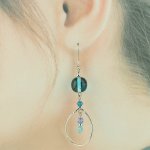 画像2: ツイストドロップが決めてステンドグラスピアス【イヤリング・ピアス変更可】 (2)