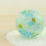 花柄とんぼ玉グリーン(オーダー商品)