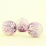 画像1: お花畑のとんぼ玉(紫G27G24) (1)