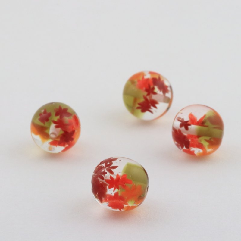 画像11: にじいろもみじ｜秋の七色グラデーションで描くミニアチュール〜小さいとんぼ玉 (11)