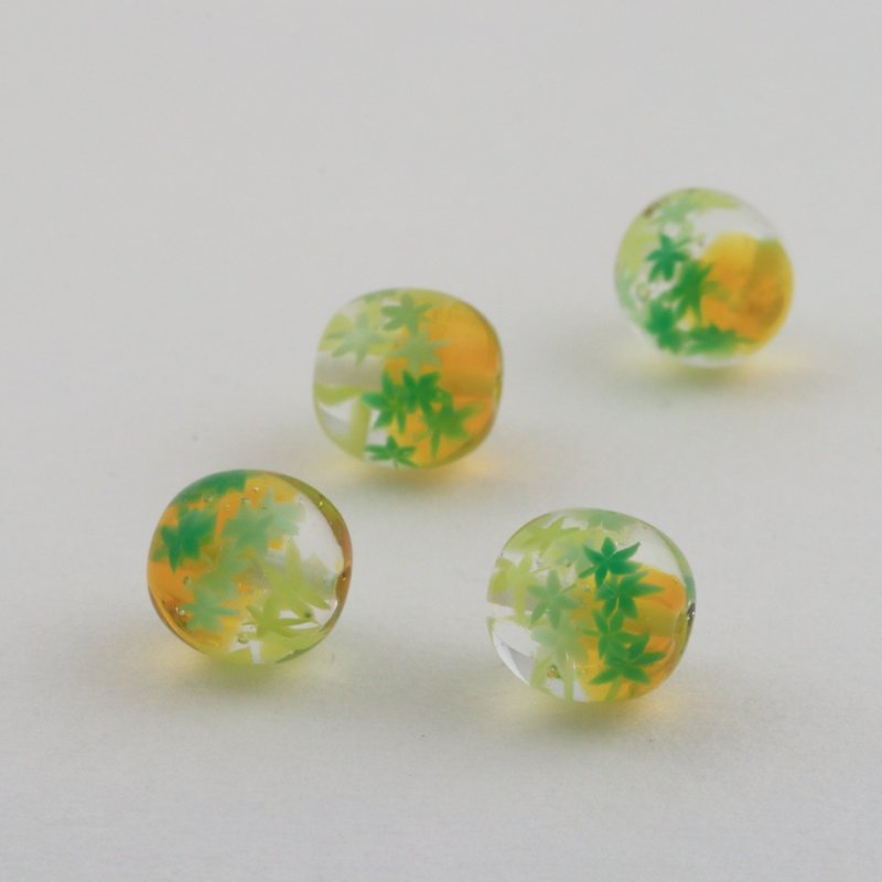 画像10: にじいろもみじ｜秋の七色グラデーションで描くミニアチュール〜小さいとんぼ玉 (10)