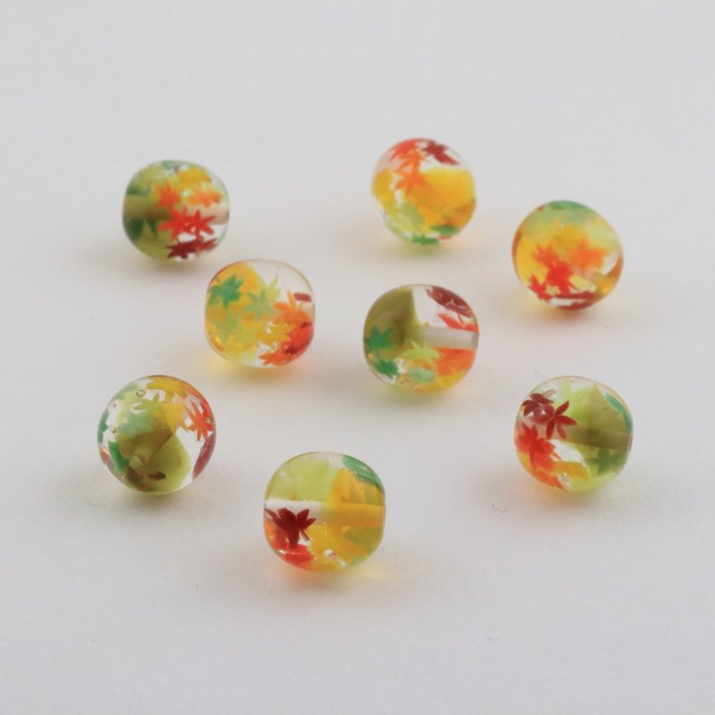 画像21: にじいろもみじ｜秋の七色グラデーションで描くミニアチュール〜ショートピアス〜【イヤリング・ピアス変更可】 (21)