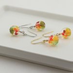 画像5: にじいろもみじ｜秋の七色グラデーションで描くミニアチュール〜ショートピアス〜【イヤリング・ピアス変更可】 (5)