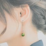 画像15: にじいろもみじ｜秋の七色グラデーションで描くミニアチュール〜チェーンピアス〜【イヤリング・ピアス変更可】 (15)