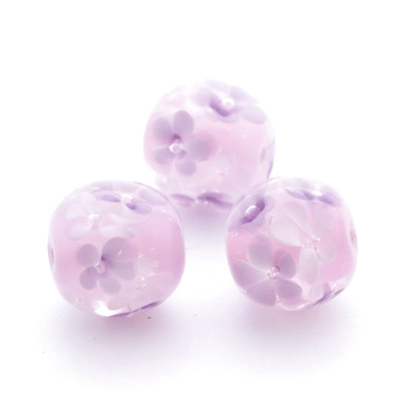 点打ち花柄とんぼ玉10mm【A20-A20G5】 - とんぼ玉工房 いちの家