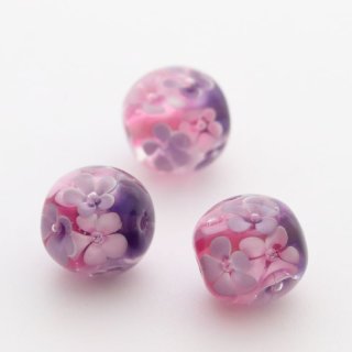 完璧 点打ち花柄とんぼ玉10mm【G2-A29S22G3】 - とんぼ玉工房 いちの家 とんぼ玉