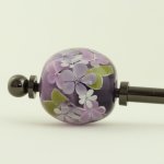 画像2: 紫が魅力的なお花のとんぼ玉かんざし(G27G5) (2)