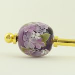 画像3: 紫が魅力的なお花のとんぼ玉かんざし(G27G5) (3)
