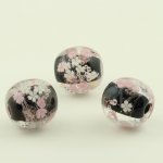 画像6: 桜 - SAKURA｜夜桜をイメージした黒ベースのガラスとんぼ玉 大人かわいいヘアゴム (6)
