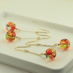 画像6: 秋色ステンドグラス　レトロモダンな大人のピアス・イヤリング【イヤリング・ピアス変更可】 (6)