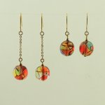 画像10: 秋色ステンドグラス　レトロモダンな大人のピアス・イヤリング【イヤリング・ピアス変更可】 (10)