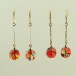 画像9: 秋色ステンドグラス　レトロモダンな大人のピアス・イヤリング【イヤリング・ピアス変更可】 (9)