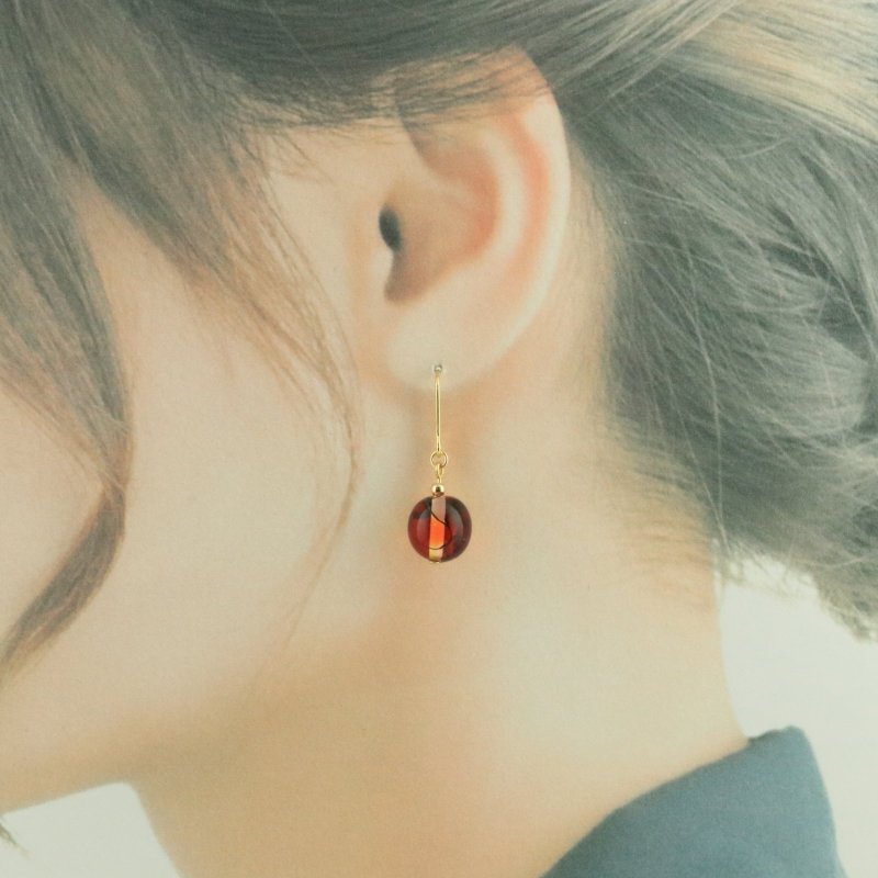 画像12: 秋色ステンドグラス　レトロモダンな大人のピアス・イヤリング【イヤリング・ピアス変更可】 (12)