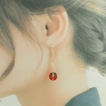 画像14: 秋色ステンドグラス　レトロモダンな大人のピアス・イヤリング【イヤリング・ピアス変更可】 (14)